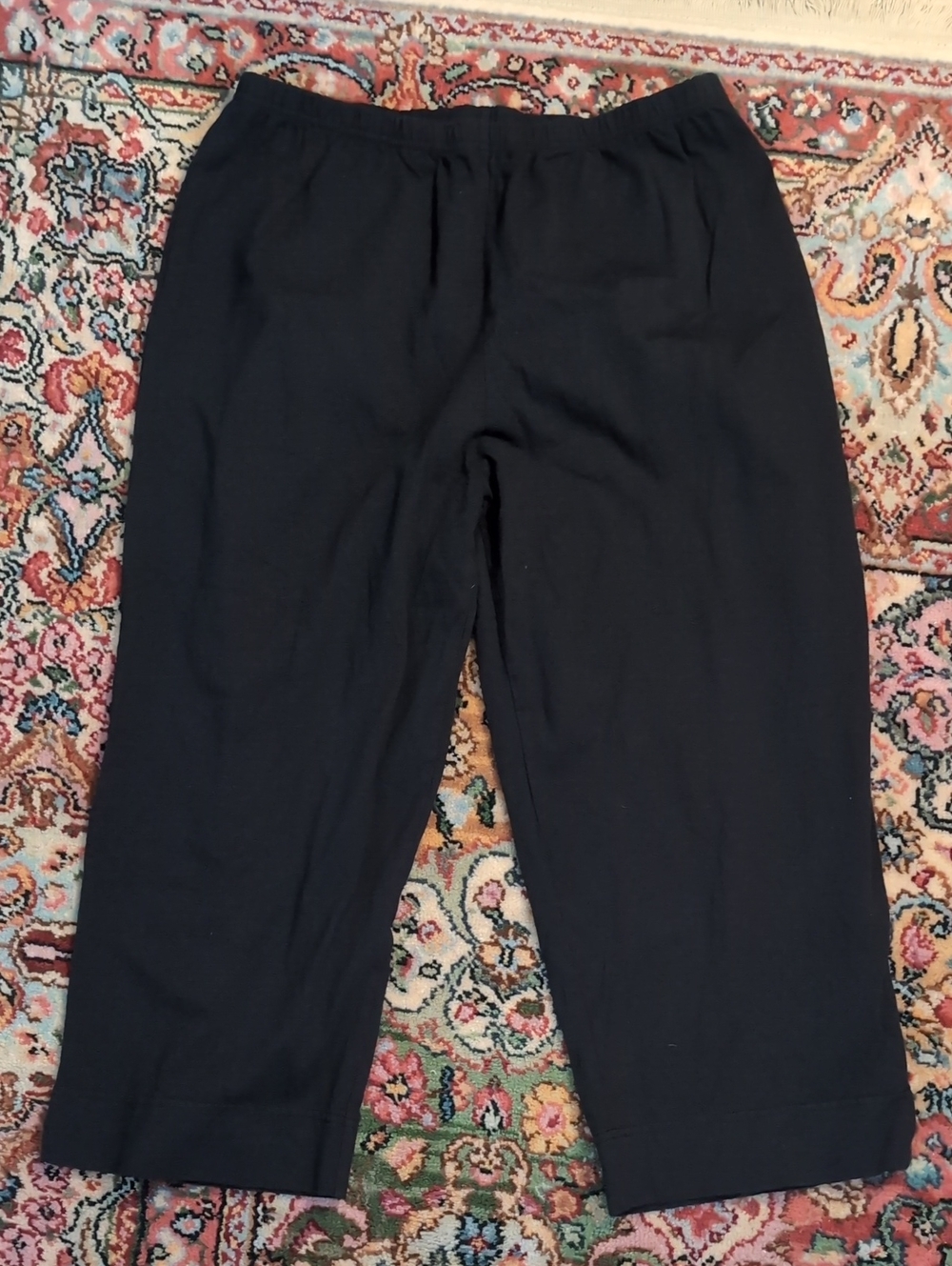 bryn Walker Black Relaxed Wide-Leg Cropped Pants
